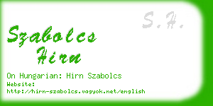 szabolcs hirn business card